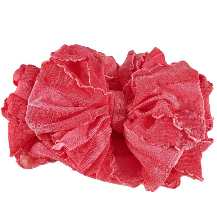 Ruffle Stretch Headband - Pink Grapefruit, HEADBAND - itsmypartykids