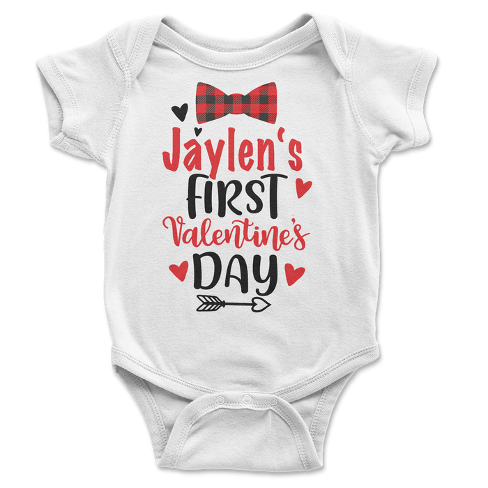 my-first-valentines-day-personalized-custom-bowtie-baby-onesie-its my party kids boutique