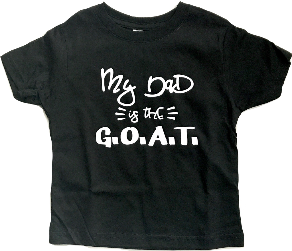 My Dad is the GOAT Onesie OR TSHIRT - Black, TEES - itsmypartykids