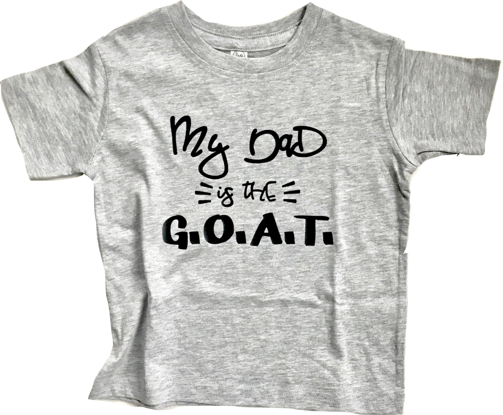 My Dad is the GOAT Onesie OR TSHIRT - Light Gray, TEES - itsmypartykids