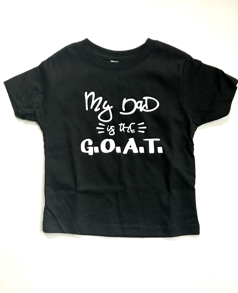 My Dad is the GOAT Onesie OR TSHIRT - Black, TEES - itsmypartykids