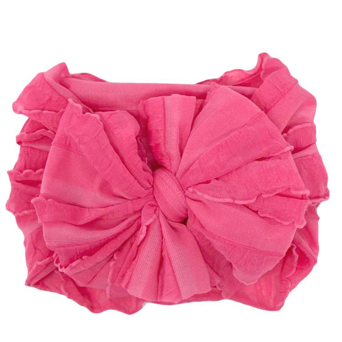 Ruffle Stretch Headband - Candy Pink, HEADBAND - itsmypartykids