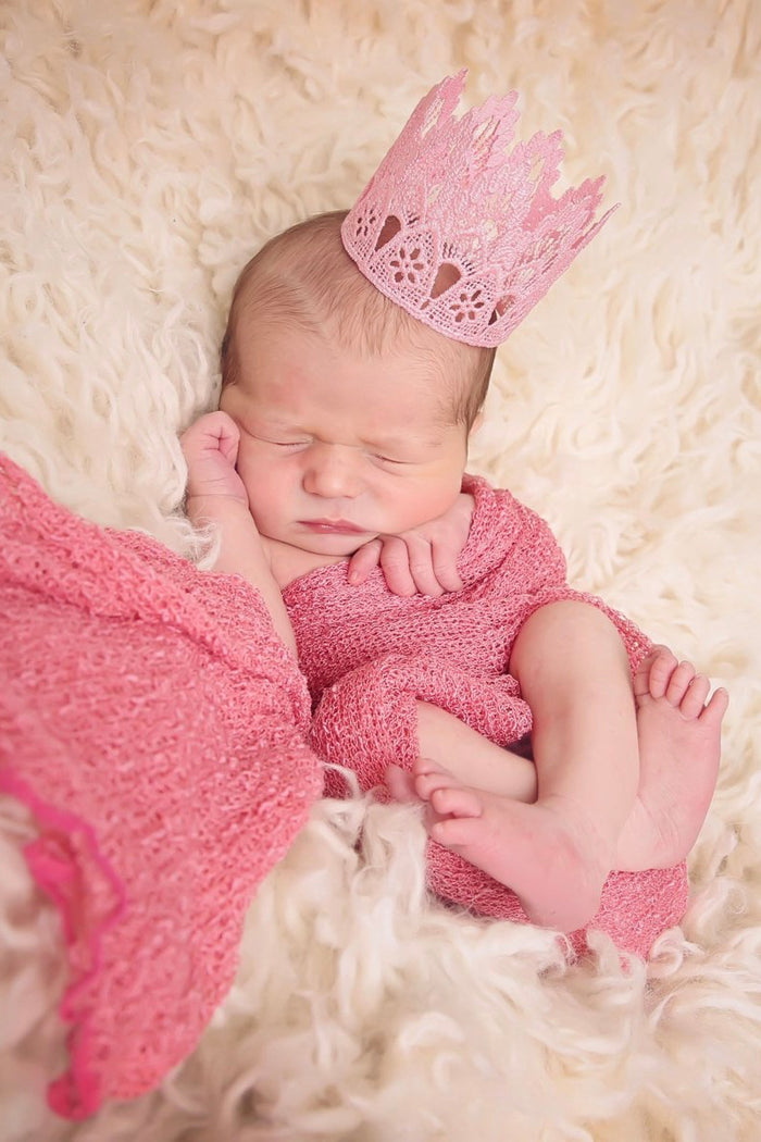 Pink Lace Mini Crown, CROWNS - itsmypartykids